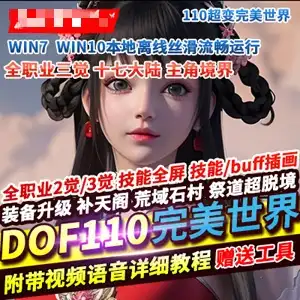 网单 DOF单机版 110级超变 完美世界17大陆装备升级 全屏技能无CD 网游单机
