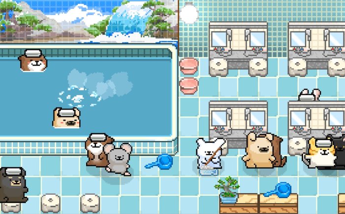 线条小狗：动物温泉-Maltese\’s Fluffy Onsen